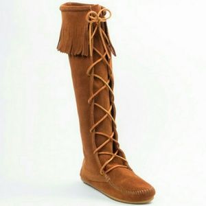 Minnetonka Front Lace Knee High Boot